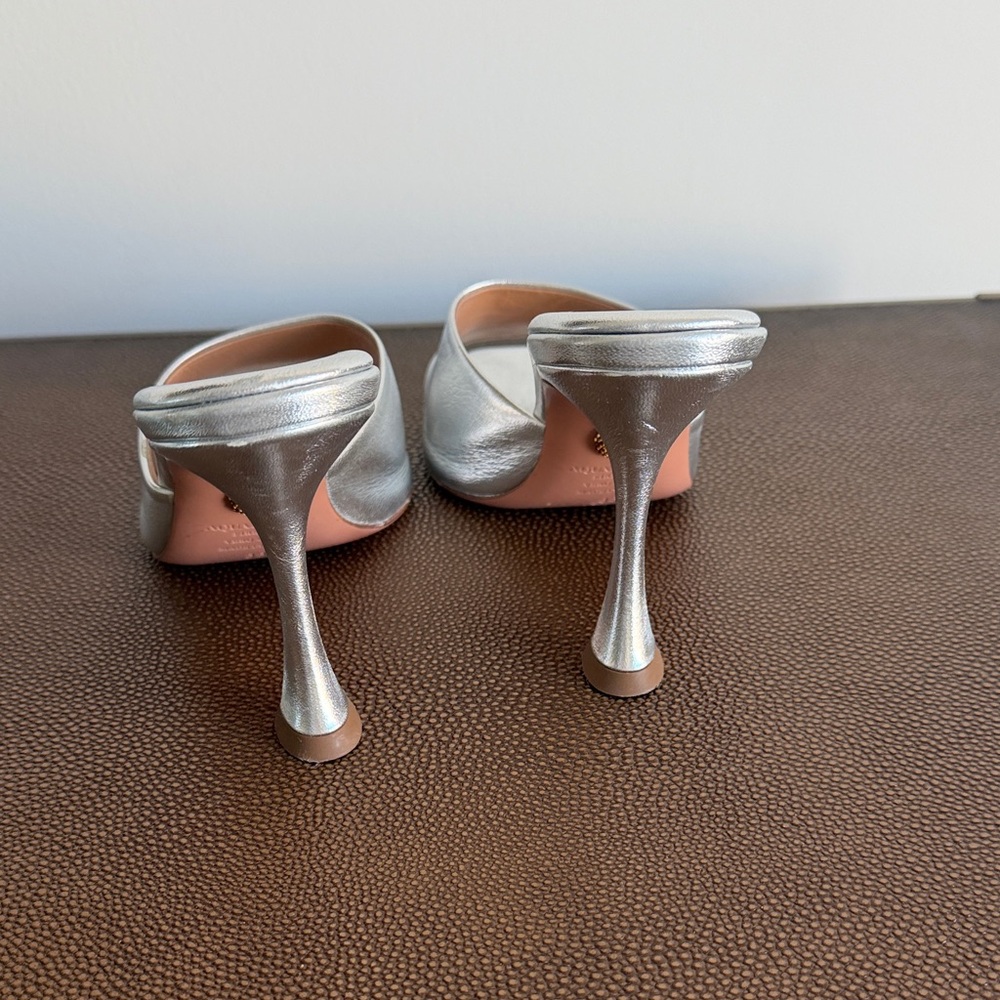 Aquazzura Metallic Silver Sandals - Picture 3 of 6